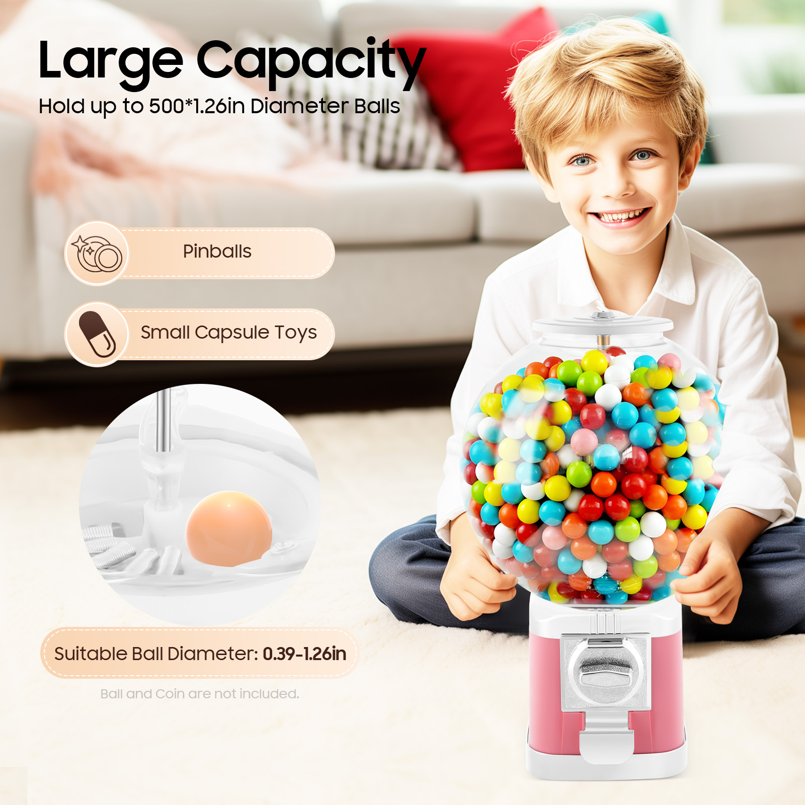 Arcade Machine Profit - High-Profit Coin-Operated Toy Dispenser, 500-Capacity Twister