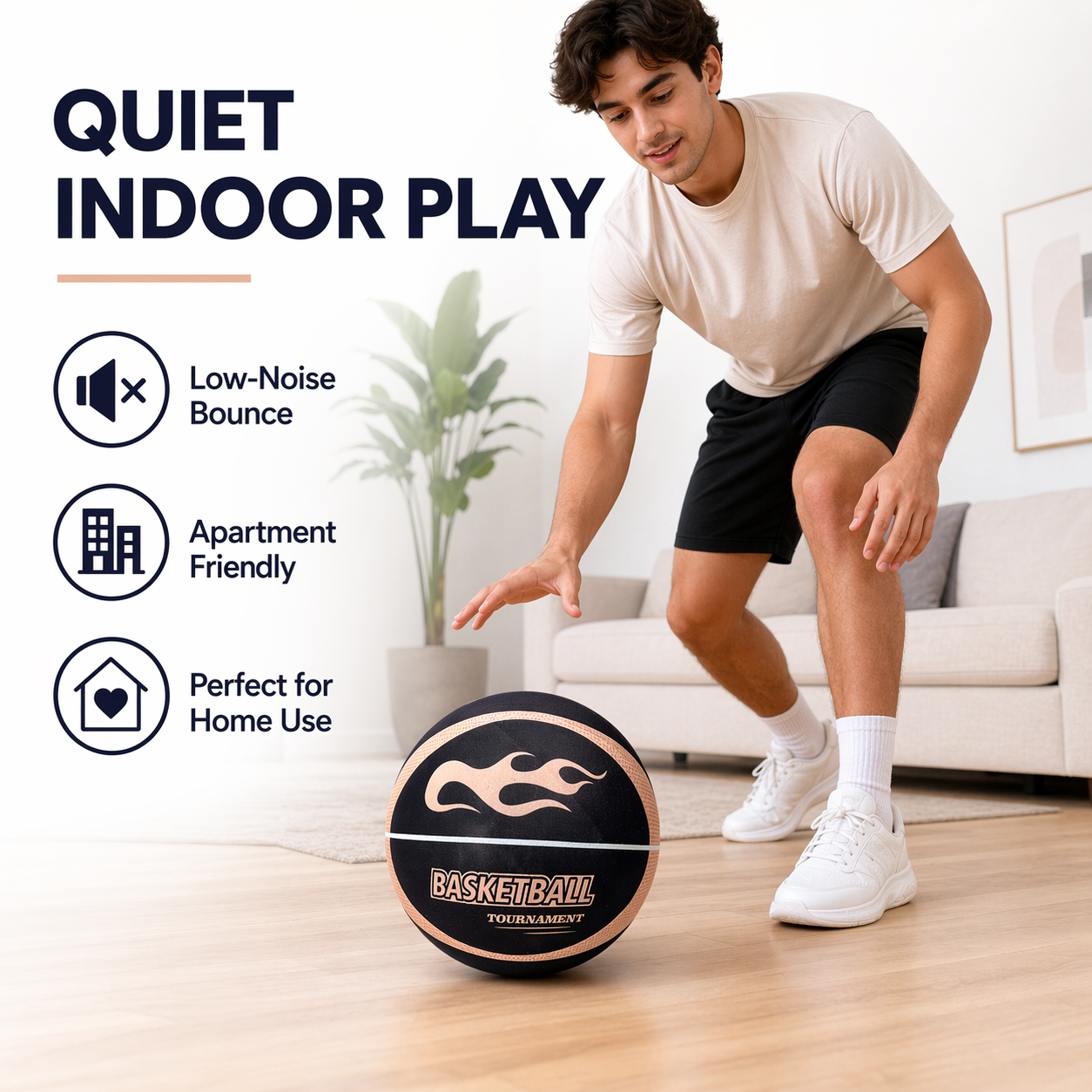 Basketball Arcade Game - Fabric Cover Silent Basketball Size3 5
