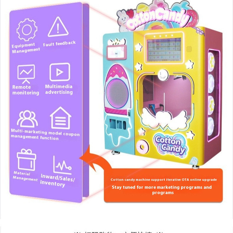 Fully Automatic Cotton Candy M – обзор и цена Candy Vending Machine