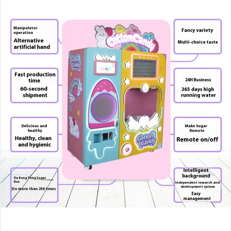 Fully Automatic Cotton Candy M – обзор и цена Candy Vending Machine
