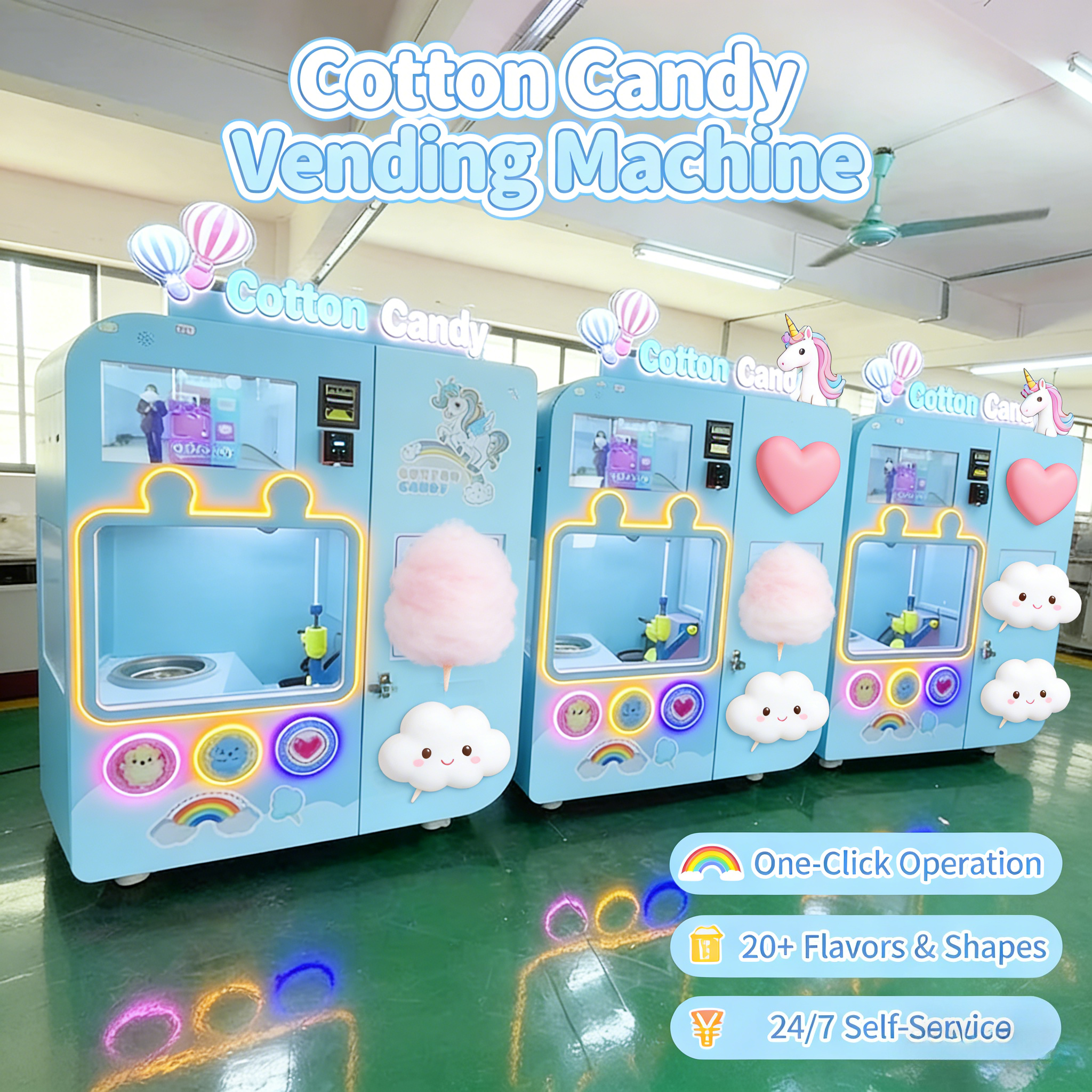 Customized Automatic Cotton Ca – обзор и цена Candy Vending Machine