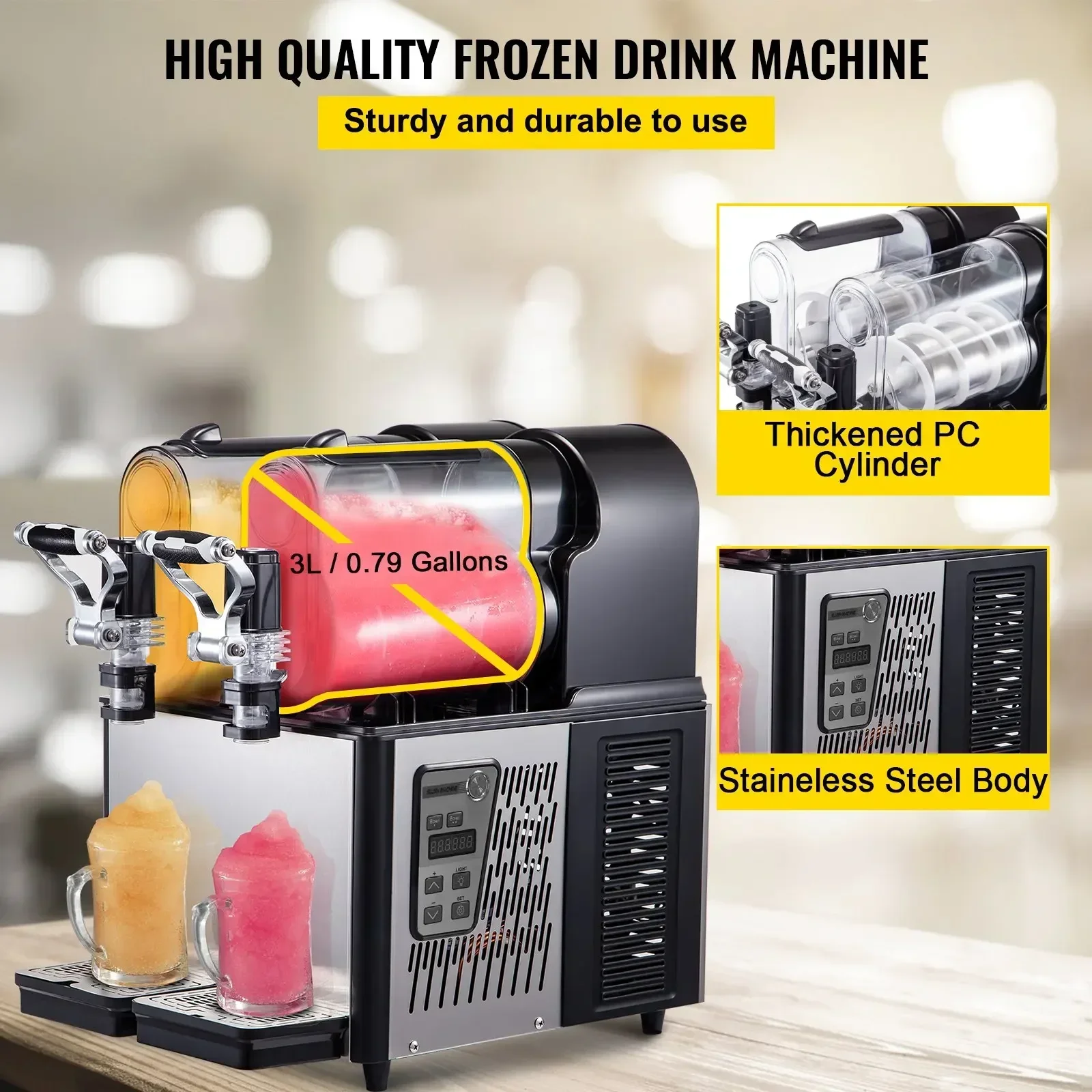 15Lx2 Double Tank Jar Commerci – обзор и цена Slushie Machine Vending