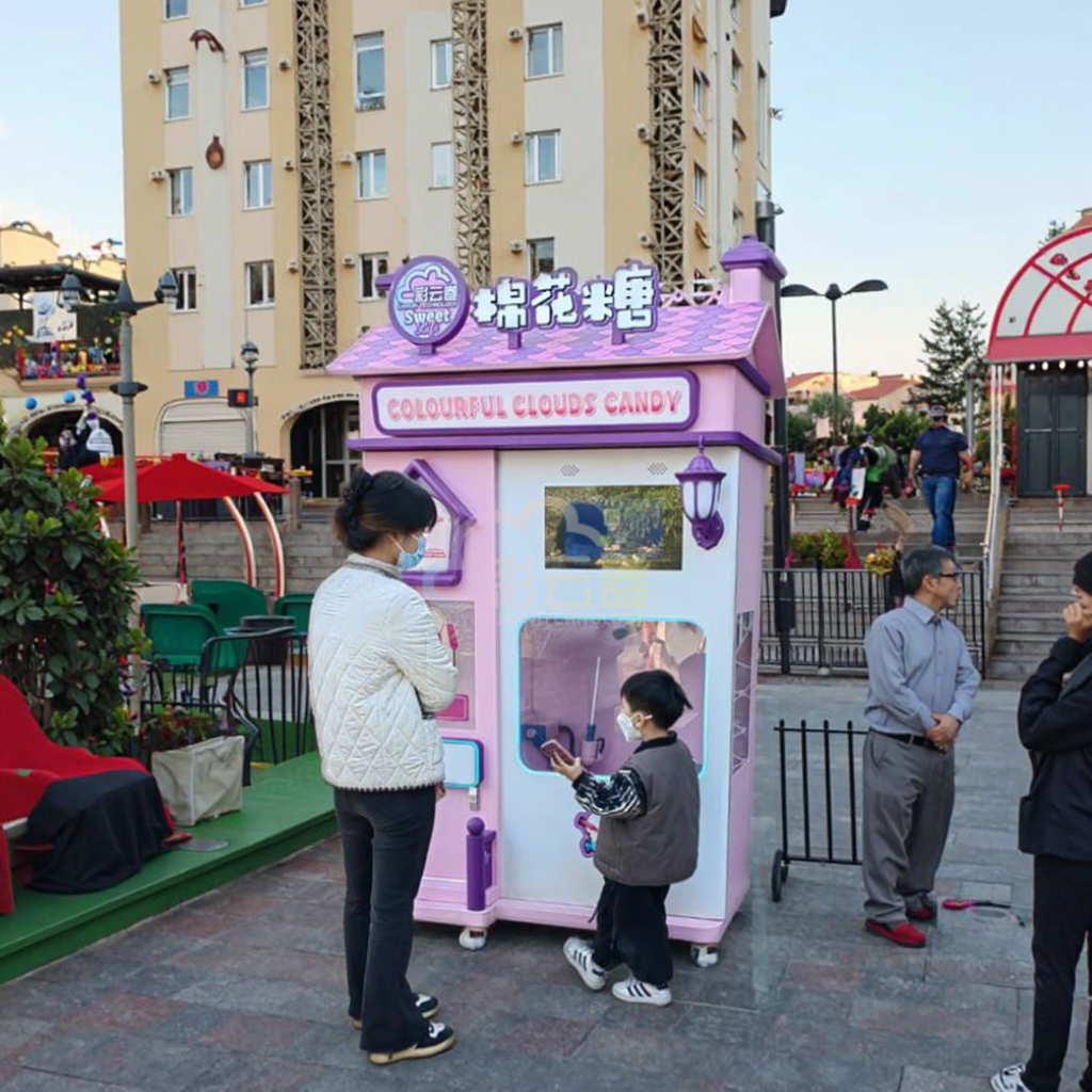 Outdoor Fully Automatic Cotton – обзор и цена Candy Vending Machine